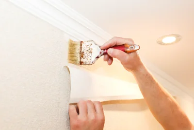 Pose de papier peint à Lurais — revêtements muraux et toiles de verre